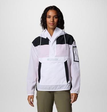 Women's Challenger II Windbreaker, Color: White, Black, image 3