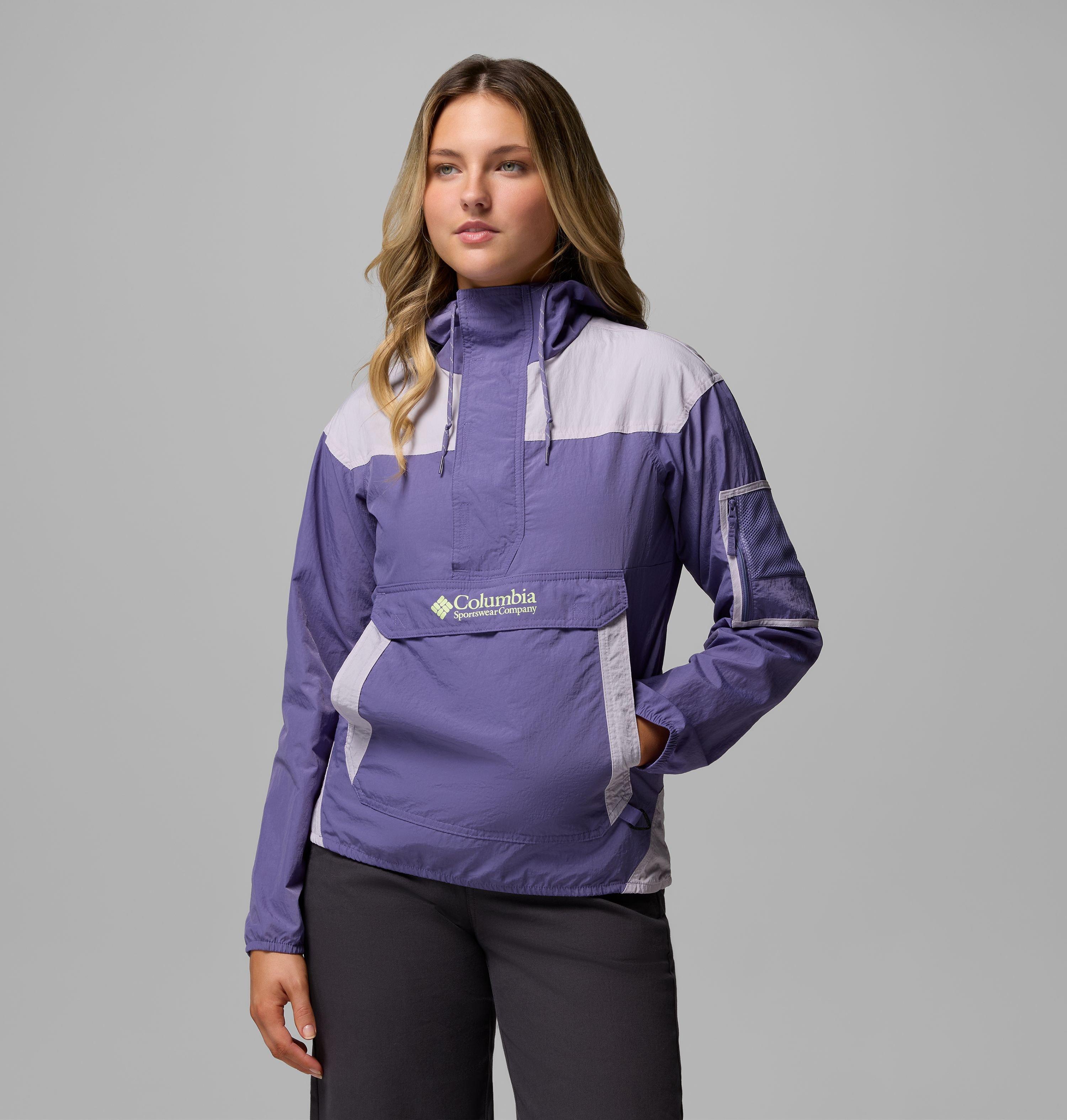 Columbia Sportswear Women's Purple Columbia - Challenger™ Ii Windbreaker - Stormwatch, Lavender Pearl Large