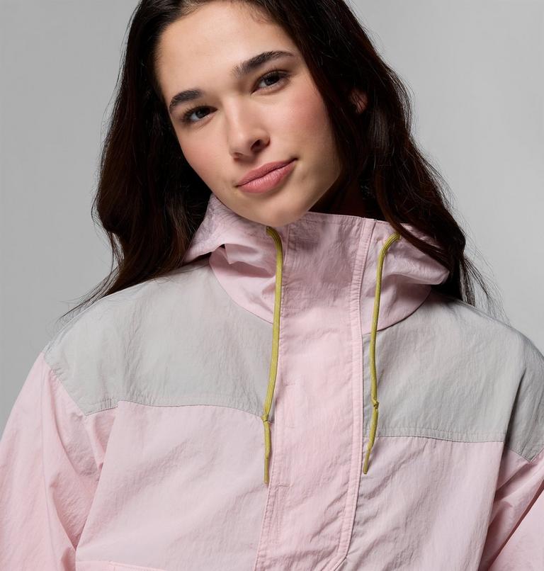 Women's Challenger II Windbreaker, Color: Pink Agate, Flint Grey, image 5