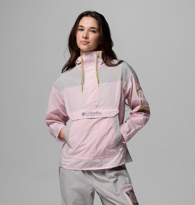 Women's Challenger II Windbreaker, Color: Pink Agate, Flint Grey, image 1