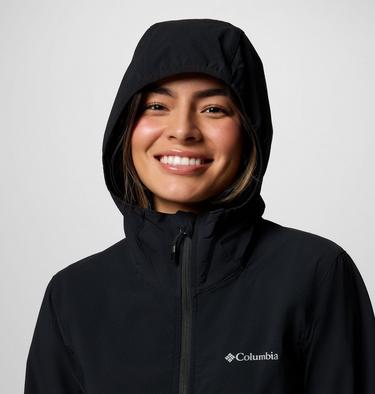 Women's Heather Canyon II Hooded Hiking Softshell Jacket, Color: Black, image 4