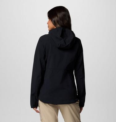 Women's Heather Canyon II Hooded Hiking Softshell Jacket, Color: Black, image 2