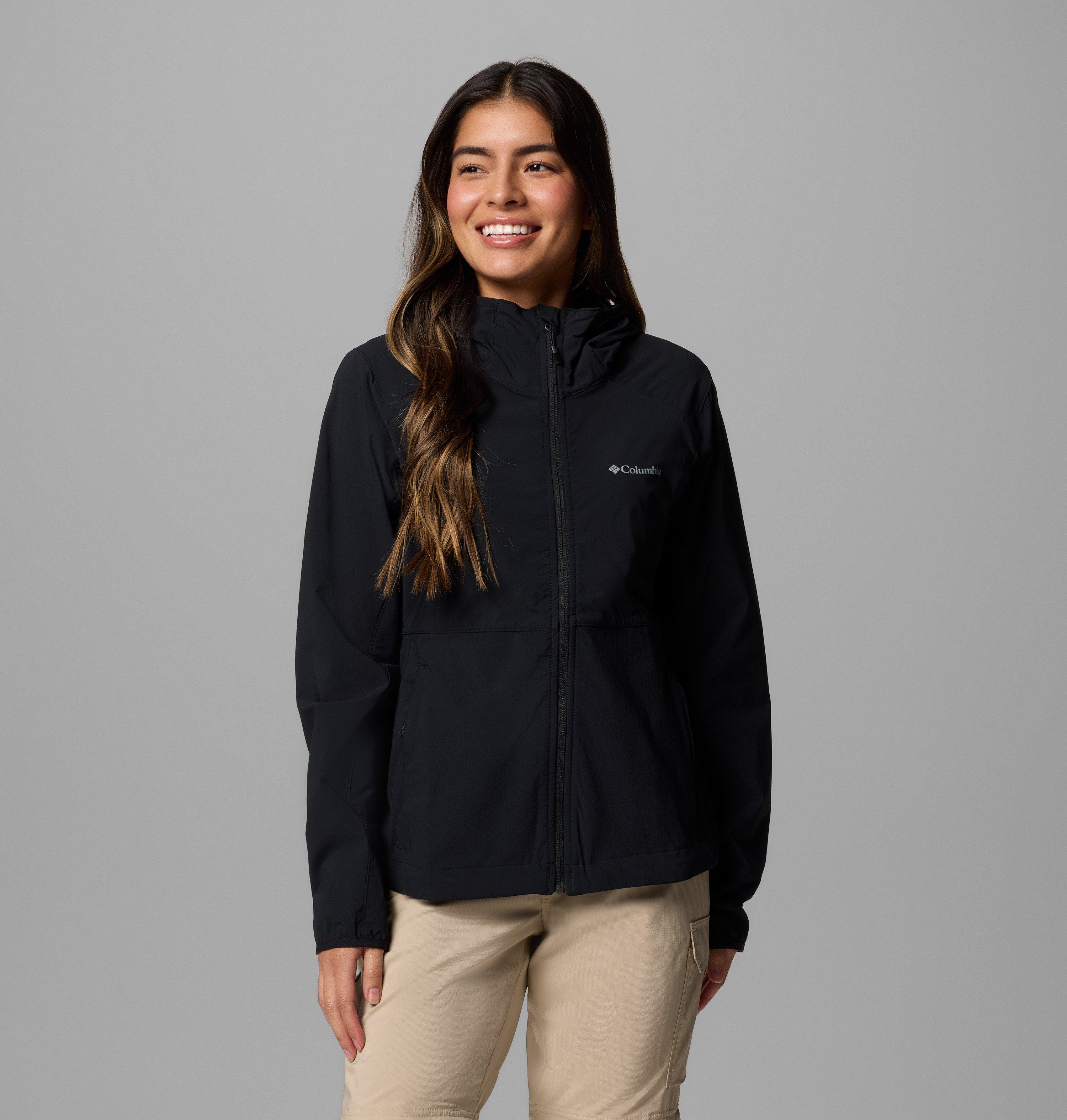 Columbia Sportswear Women's Black Columbia - Heather Canyon™ Ii Hooded Hiking Softshell Jacket - Large