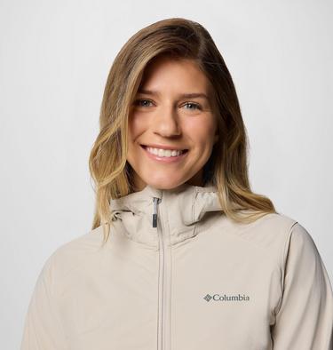 Women's Heather Canyon II Hooded Hiking Softshell Jacket, Color: Dark Stone, image 4