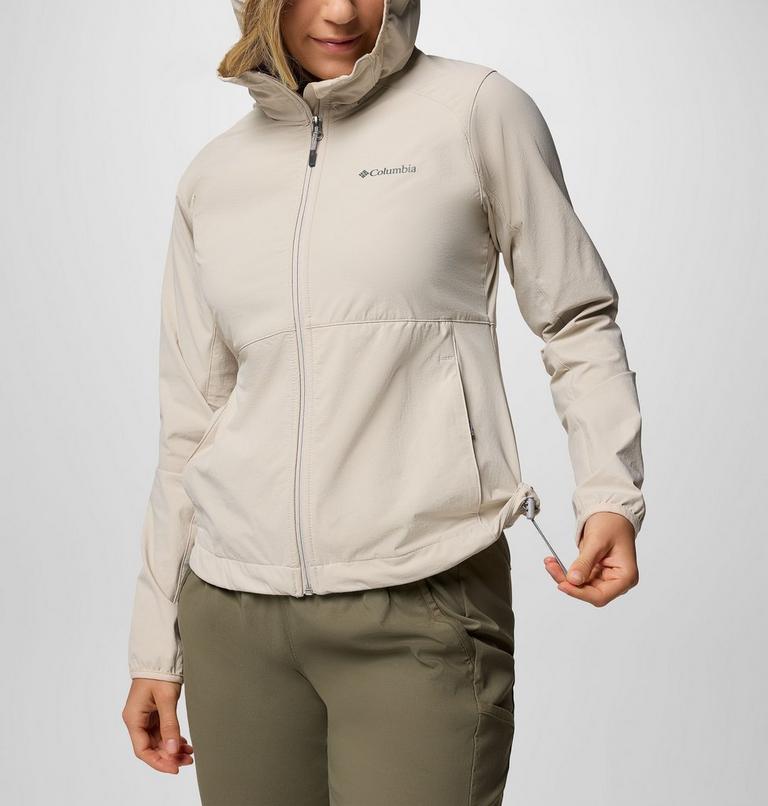 Women's Heather Canyon II Hooded Hiking Softshell Jacket, Color: Dark Stone, image 5
