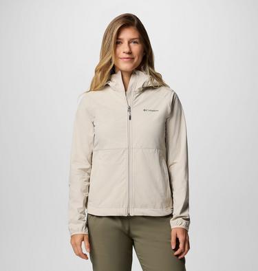 Women's Heather Canyon II Hooded Hiking Softshell Jacket, Color: Dark Stone, image 3