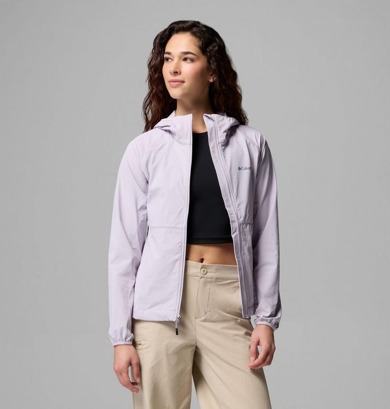 Women's Heather Canyon II Hooded Hiking Softshell Jacket, Color: Lavender Pearl, image 5