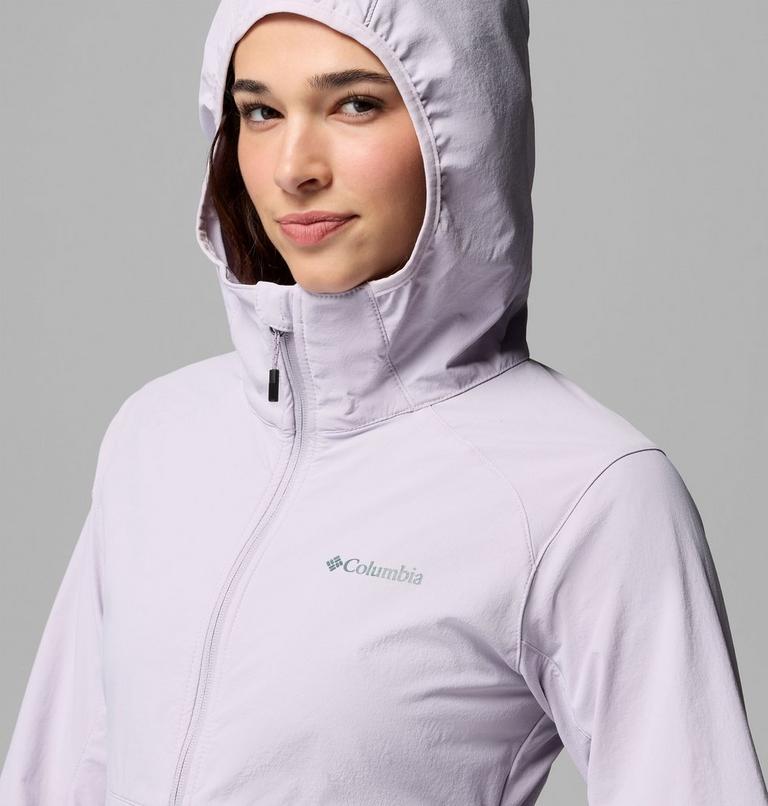Women's Heather Canyon II Hooded Hiking Softshell Jacket, Color: Lavender Pearl, image 6