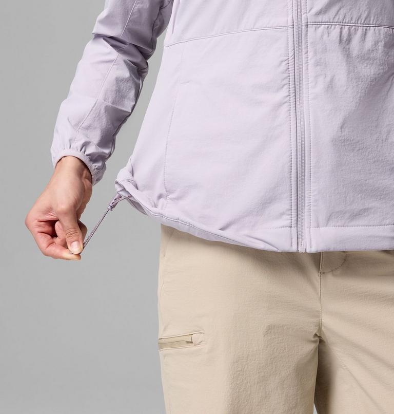 Women's Heather Canyon II Hooded Hiking Softshell Jacket, Color: Lavender Pearl, image 7