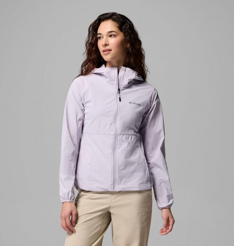 Women's Heather Canyon II Hooded Hiking Softshell Jacket, Color: Lavender Pearl, image 1