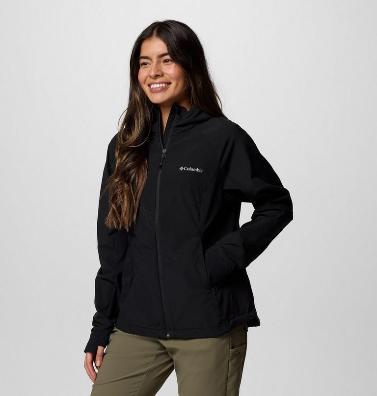 Women's Sweet As III Hooded Softshell Jacket, Color: Black, image 3