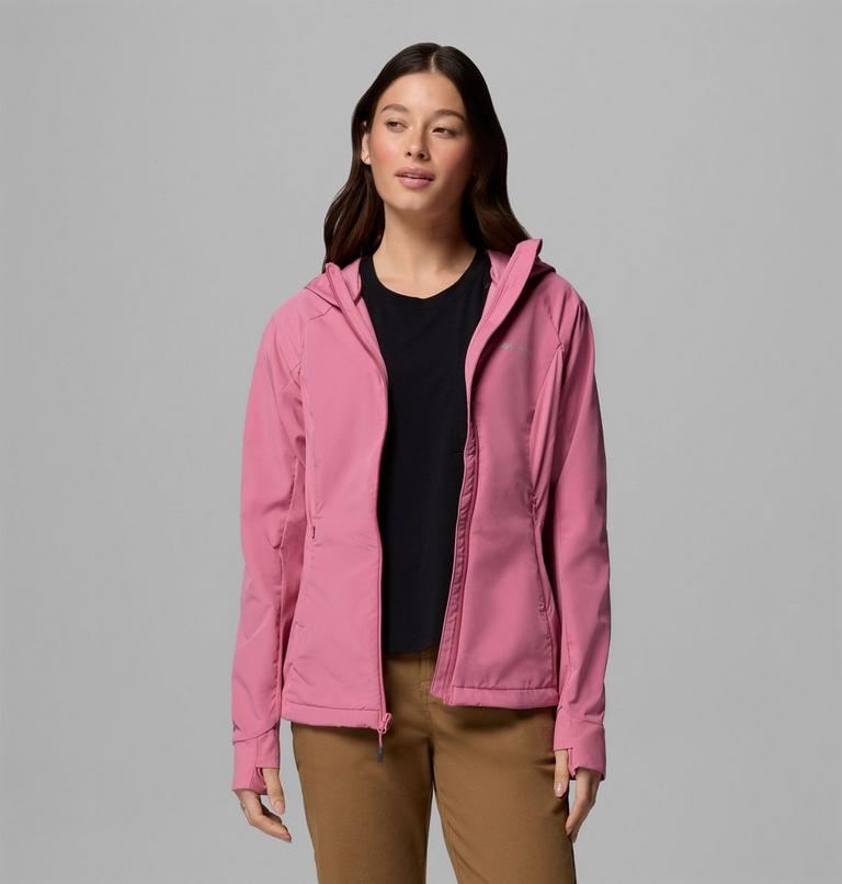 Women's Sweet As III Hooded Softshell Jacket, Color: Rosette, image 5