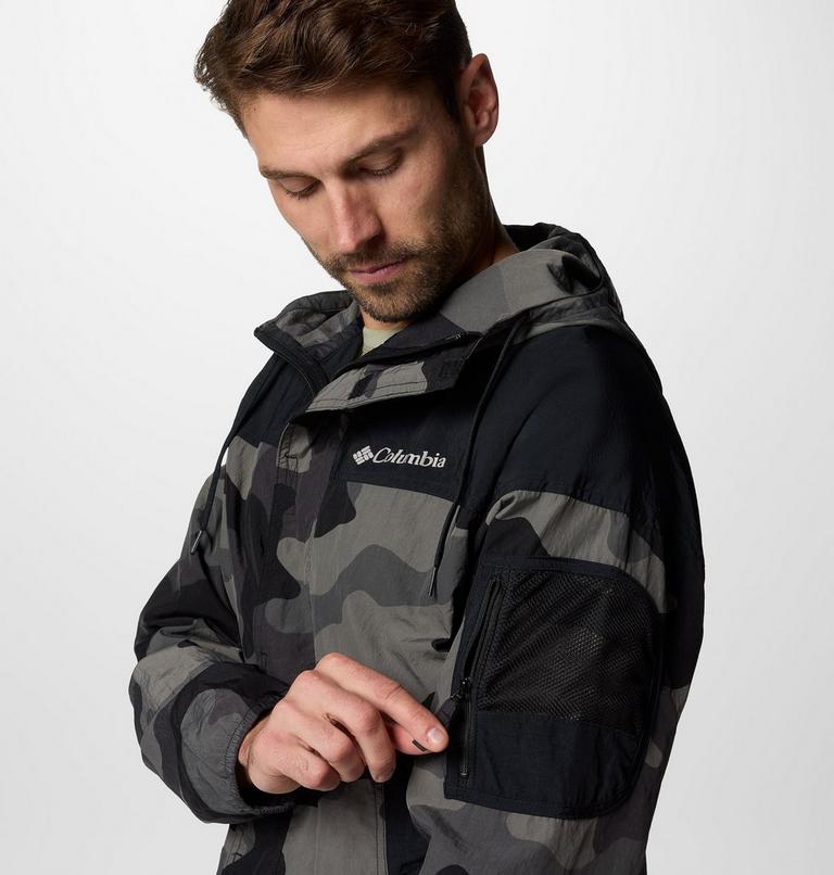 Men's Challenger II Printed Windbreaker, Color: Black Mod Camo, Black, image 5