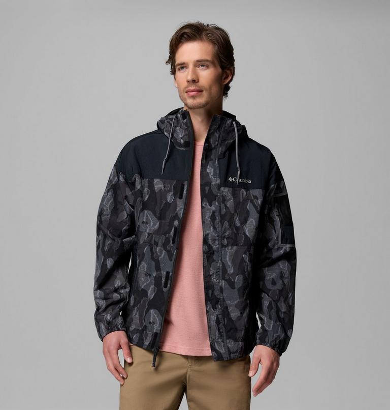 Men's Challenger II Printed Windbreaker, Color: Black Treebark, Black, image 5