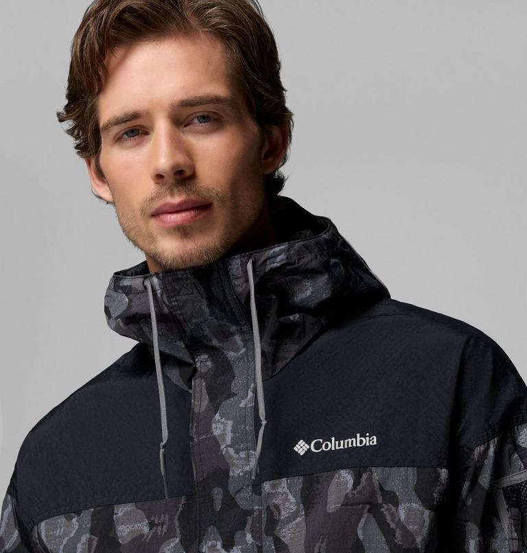 Men's Challenger II Printed Windbreaker, Color: Black Treebark, Black, image 6