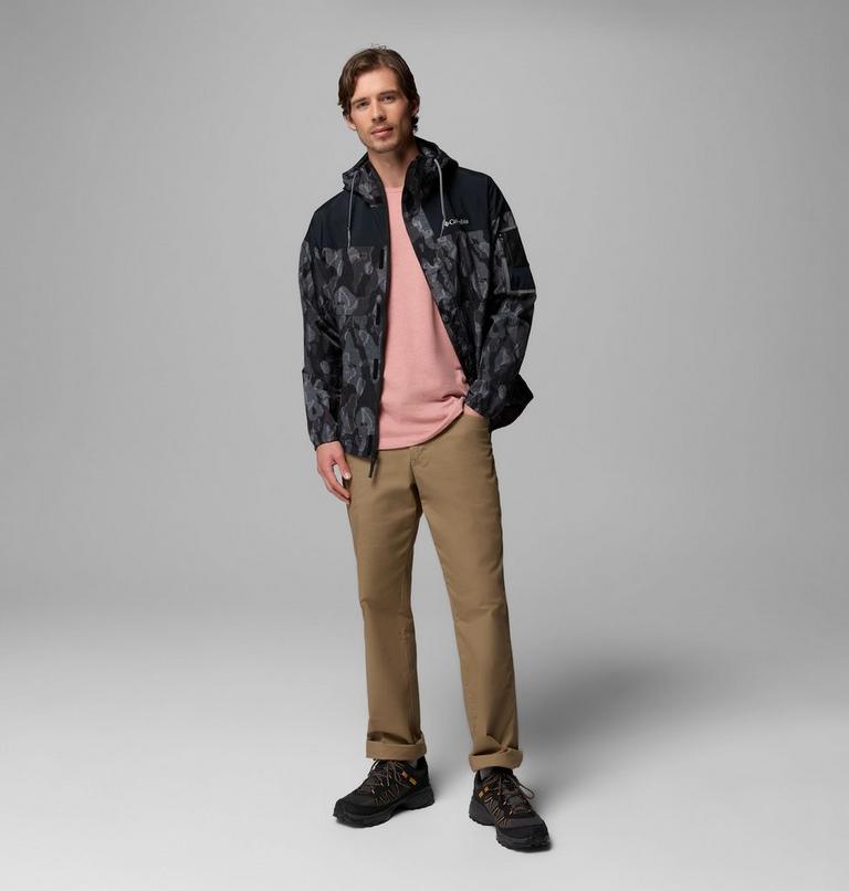 Men's Challenger II Printed Windbreaker, Color: Black Treebark, Black, image 2