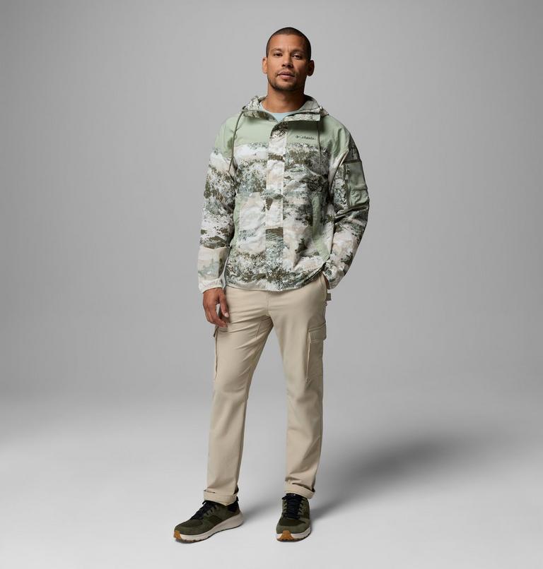 Men's Challenger II Printed Windbreaker, Color: Safari Fieldaze, Safari, image 2