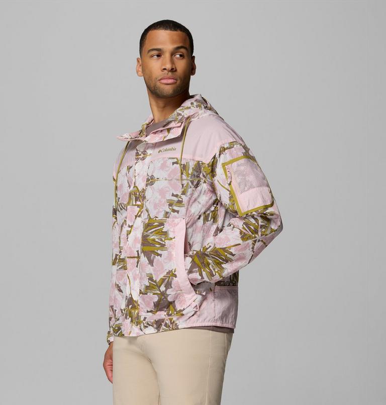Men's Challenger II Printed Windbreaker, Color: Pink Agate Florascope, Pink Agate, image 4