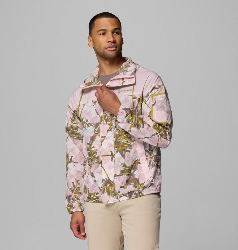 Men's Challenger II Printed Windbreaker, Color: Pink Agate Florascope, Pink Agate, image 5