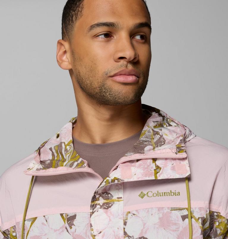 Men's Challenger II Printed Windbreaker, Color: Pink Agate Florascope, Pink Agate, image 6