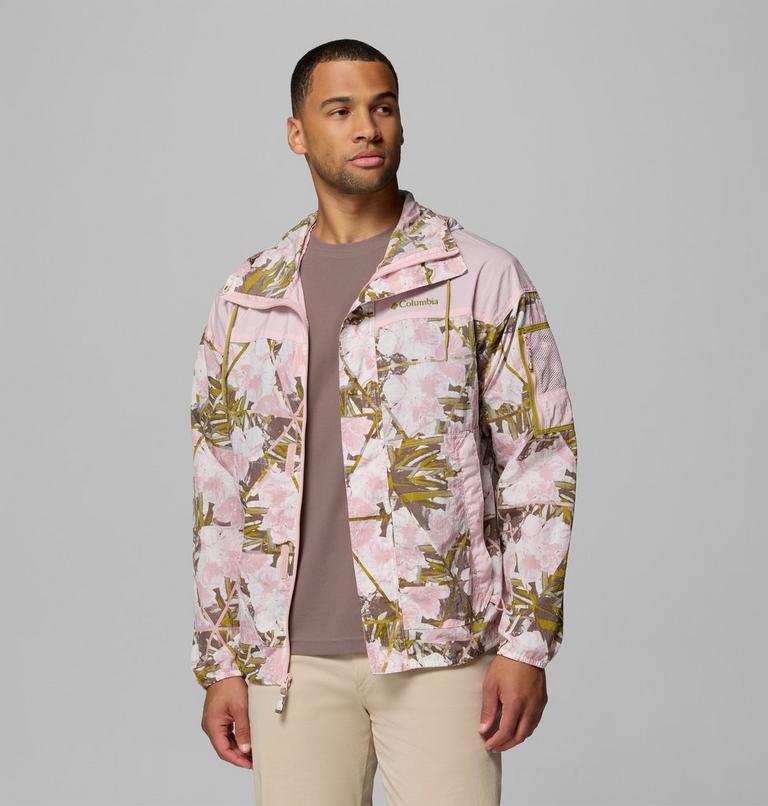 Men's Challenger II Printed Windbreaker, Color: Pink Agate Florascope, Pink Agate, image 1