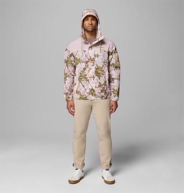 Men's Challenger II Printed Windbreaker, Color: Pink Agate Florascope, Pink Agate, image 2