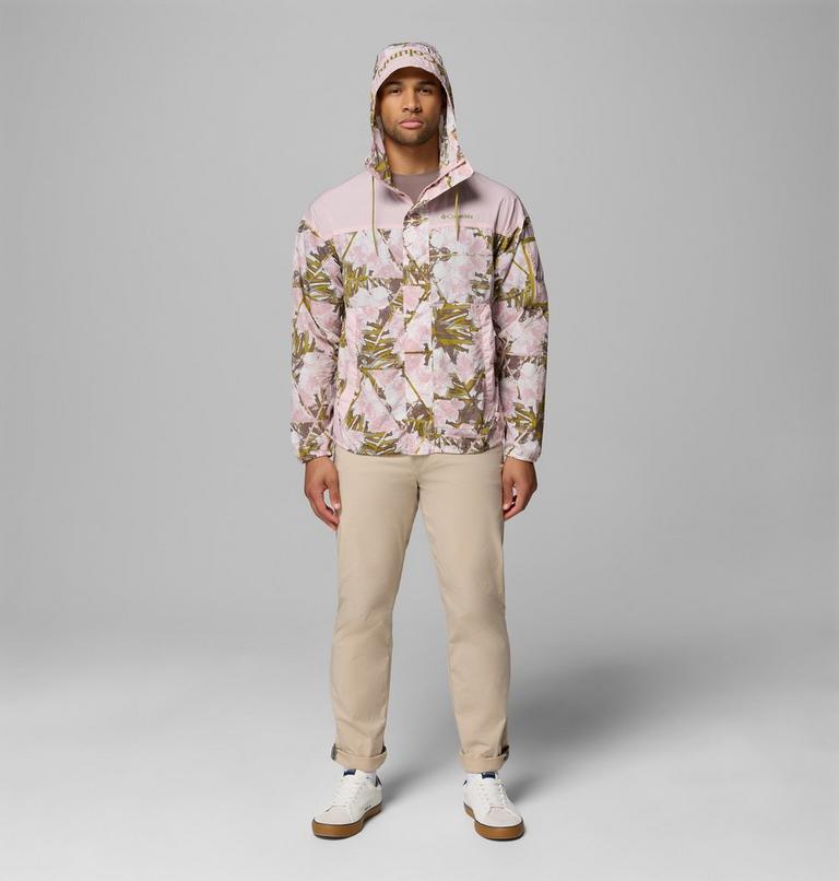 Men's Challenger II Printed Windbreaker, Color: Pink Agate Florascope, Pink Agate, image 2