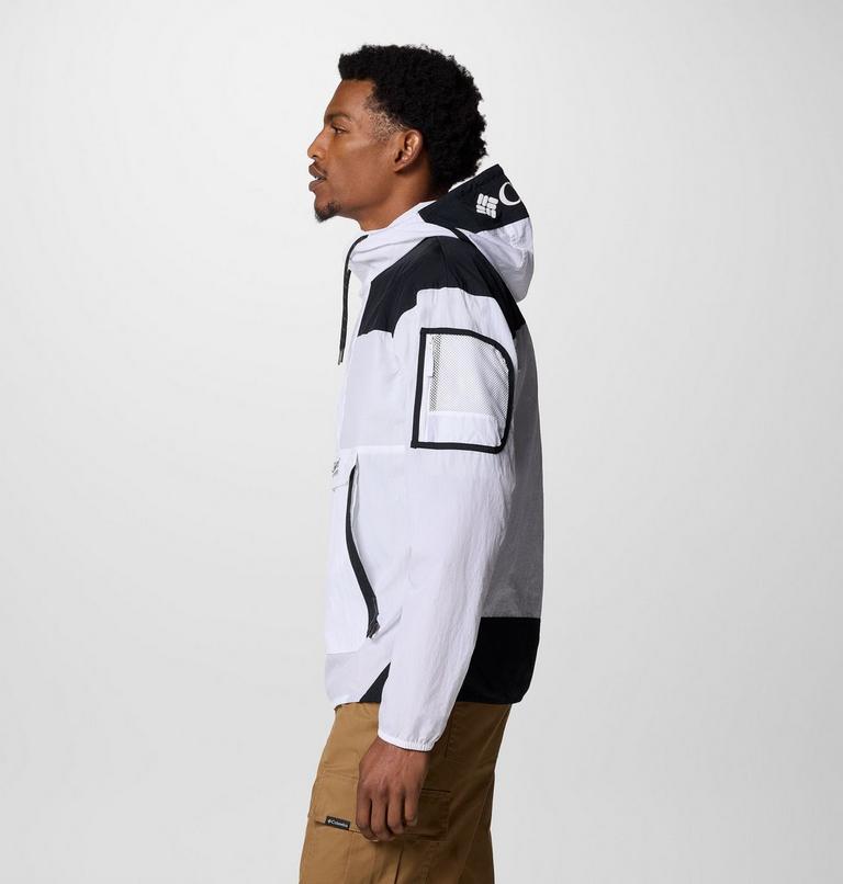 Anorak cortavientos Challenger para hombre, Color: White, Black, image 3