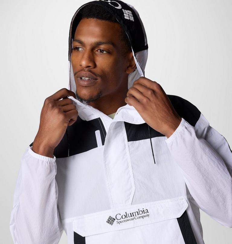 Anorak cortavientos Challenger para hombre, Color: White, Black, image 4