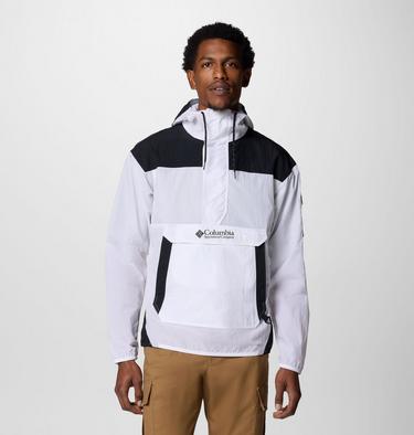 Men's Challenger Windbreaker Anorak, Color: White, Black, image 1