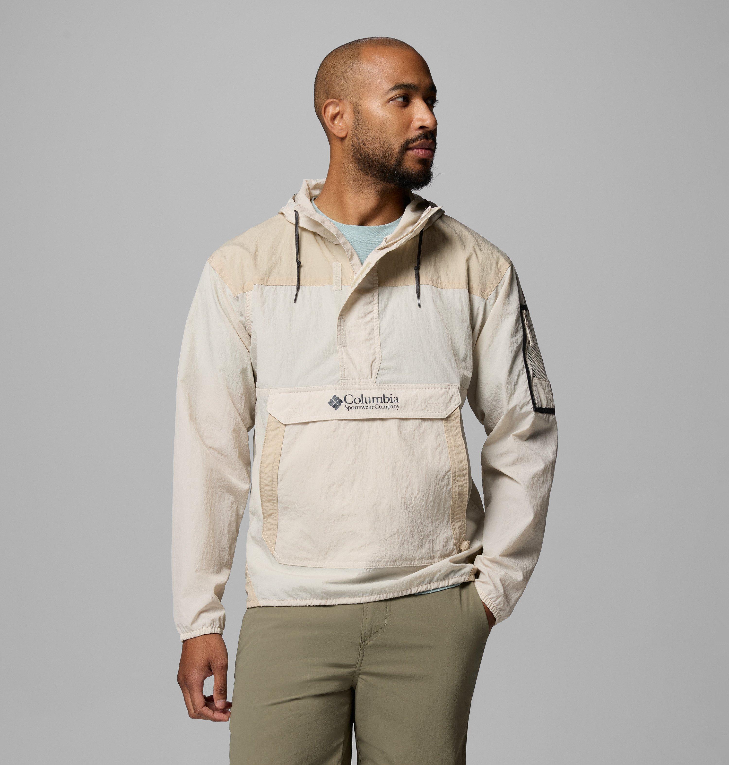 Columbia Sportswear Men's Brown Columbia - Challenger™ Windbreaker Anorak - Dark Stone, Ancient Fossil Xxl