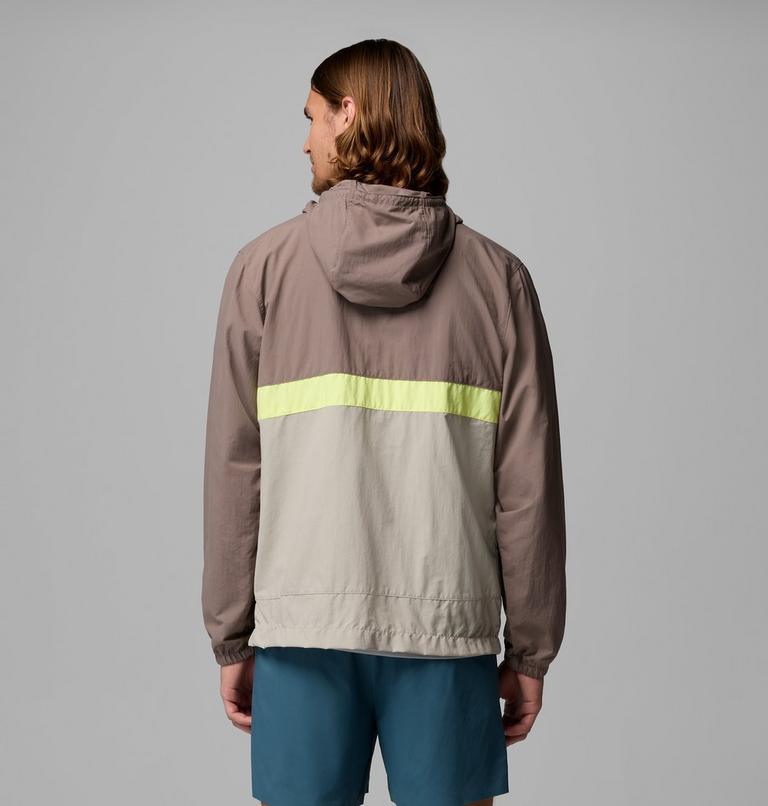 Men's Spire Valley Hooded Windbreaker, Color: Iron, Flint Grey, Neon Light, image 3