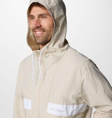 Men's Spire Valley Hooded Windbreaker, Color: Dark Stone, White, image 4