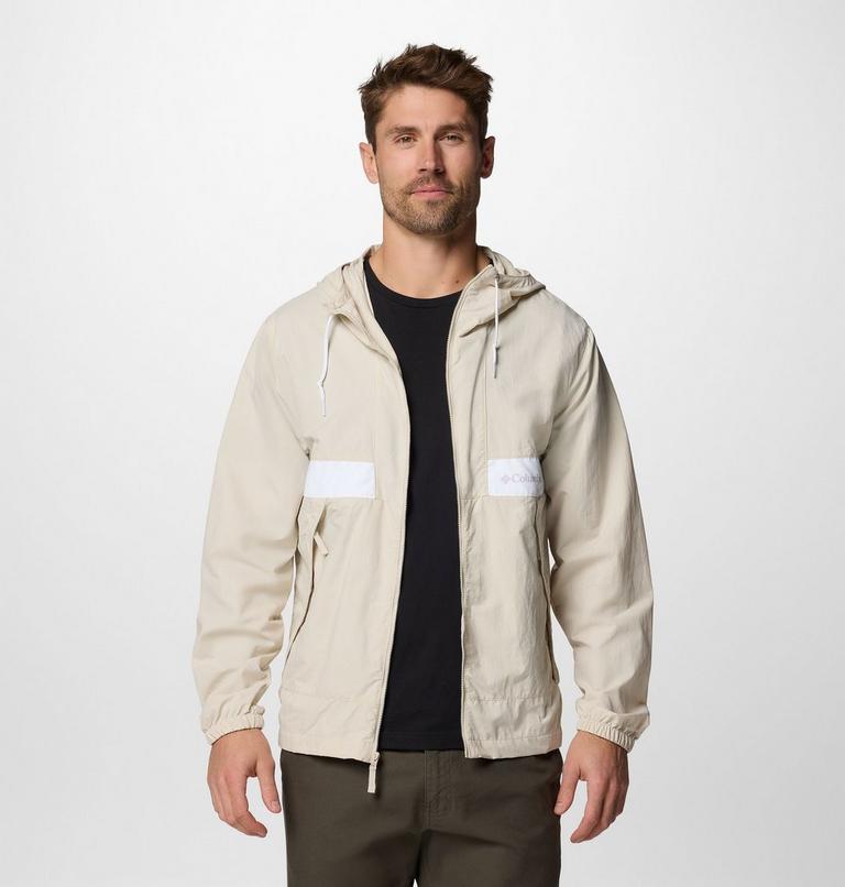 Men's Spire Valley Hooded Windbreaker, Color: Dark Stone, White, image 7