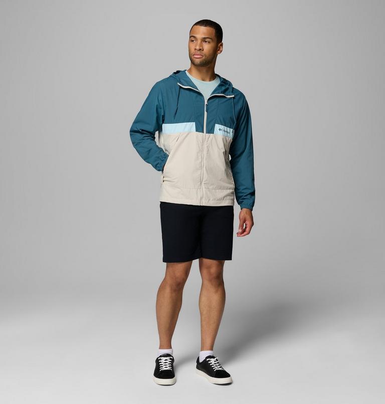 Men's Spire Valley Hooded Windbreaker, Color: Everblue, Dark Stone, Marine Light, image 2
