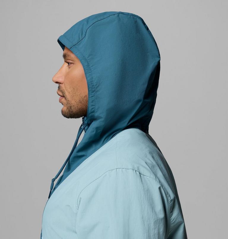 Men's Spire Valley Hooded Windbreaker, Color: Crushed Blue, Everblue, Marine Light, image 7
