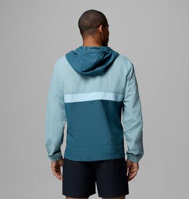 Men's Spire Valley Hooded Windbreaker, Color: Crushed Blue, Everblue, Marine Light, image 11