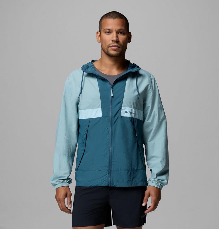Men's Spire Valley Hooded Windbreaker, Color: Crushed Blue, Everblue, Marine Light, image 1