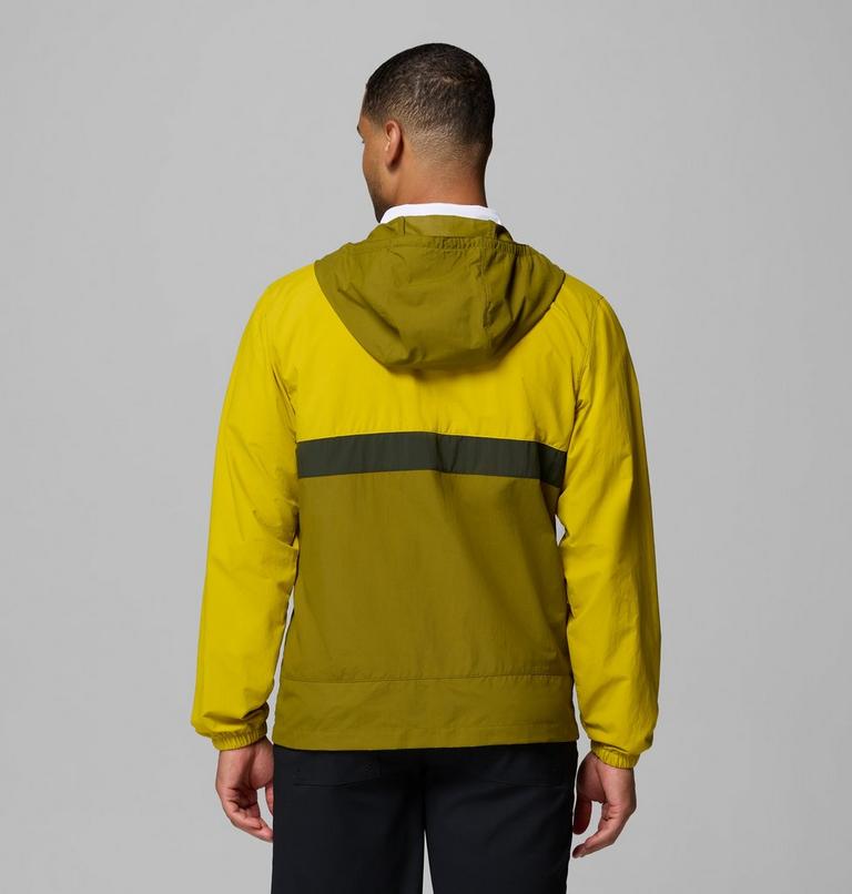 Men's Spire Valley Hooded Windbreaker, Color: Antique Moss, Mossy Green, Greenscape, image 3