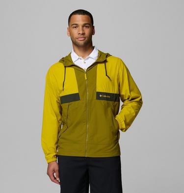 Men's Spire Valley Hooded Windbreaker, Color: Antique Moss, Mossy Green, Greenscape, image 1