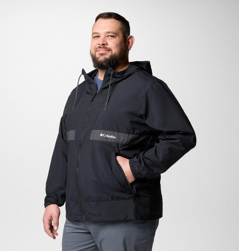 Cortavientos con capucha Spire Valley para hombre - Talla grande, Color: Black, Shark, image 4
