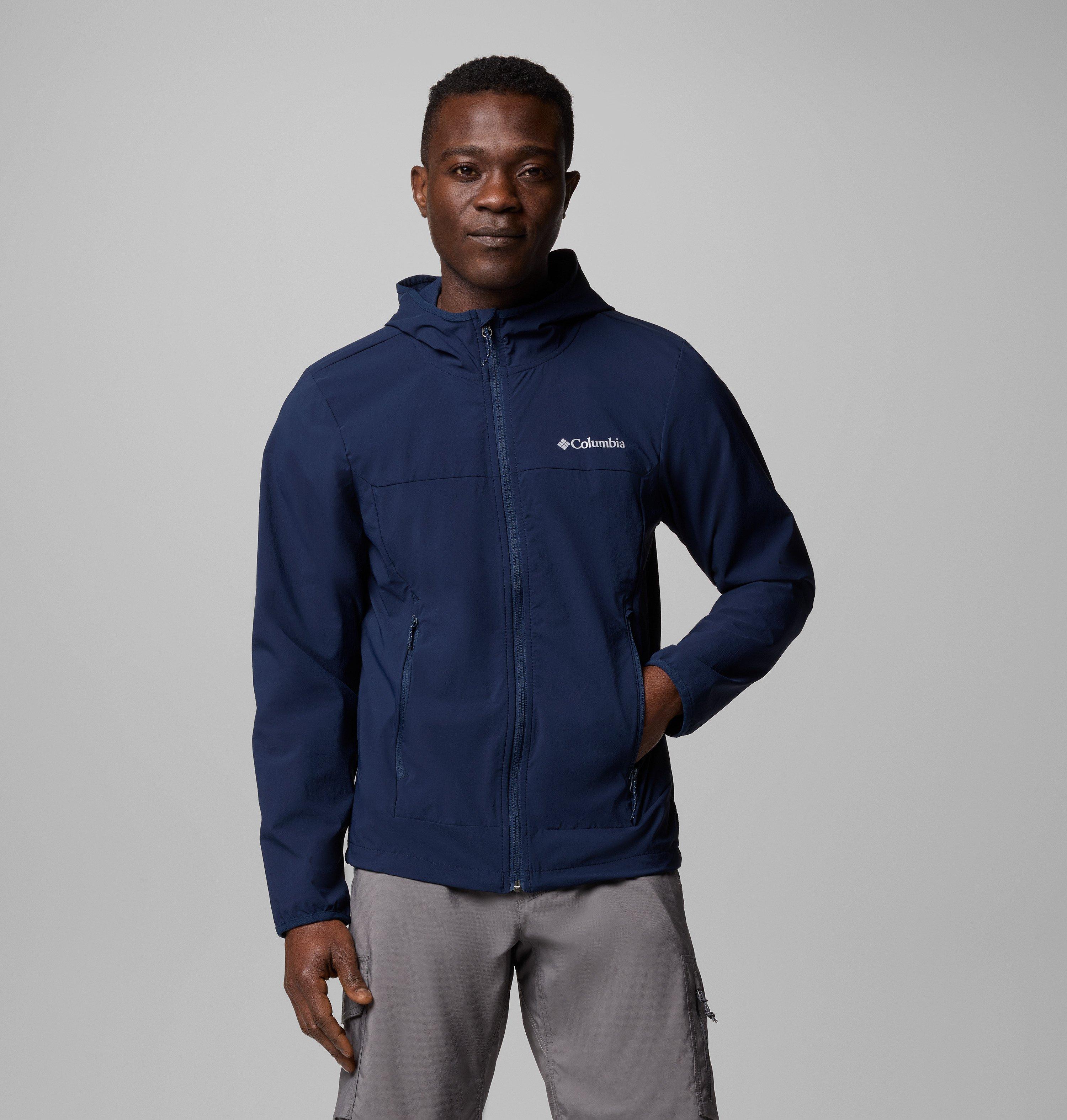 Columbia Sportswear Men's Blue Columbia - Heather Canyon™ Ii Hooded Hiking Softshell Jacket - Collegiate Navy Medium