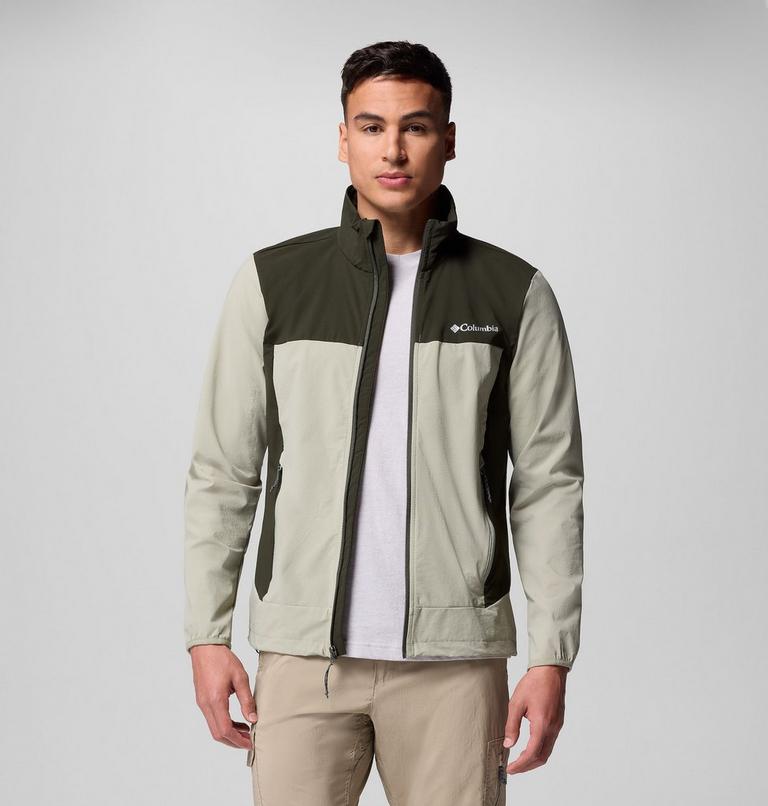 Chaqueta softshell de senderismo Heather Canyon II para hombre, Color: Safari, Greenscape, image 7
