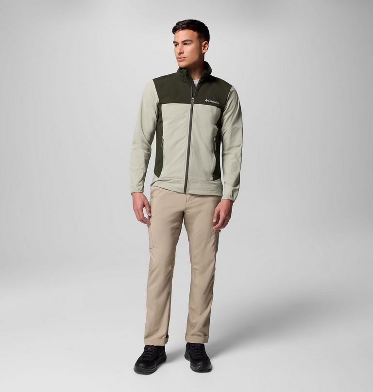 Chaqueta softshell de senderismo Heather Canyon II para hombre, Color: Safari, Greenscape, image 2