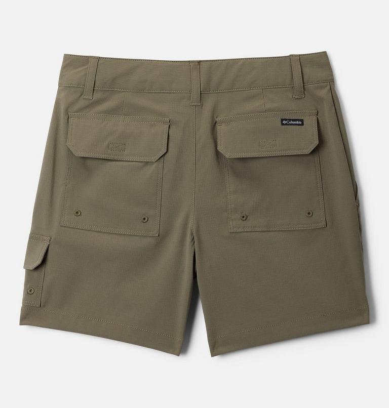 Boys' Tech Trail Utility Shorts, Color: Stone Green, image 2