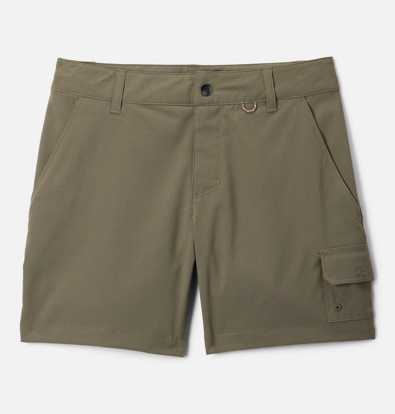 Boys' Tech Trail Utility Shorts, Color: Stone Green, image 1
