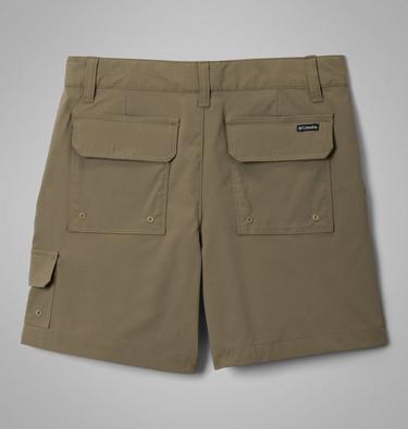 Boys' Tech Trail Utility Shorts, Color: Stone Green, image 6
