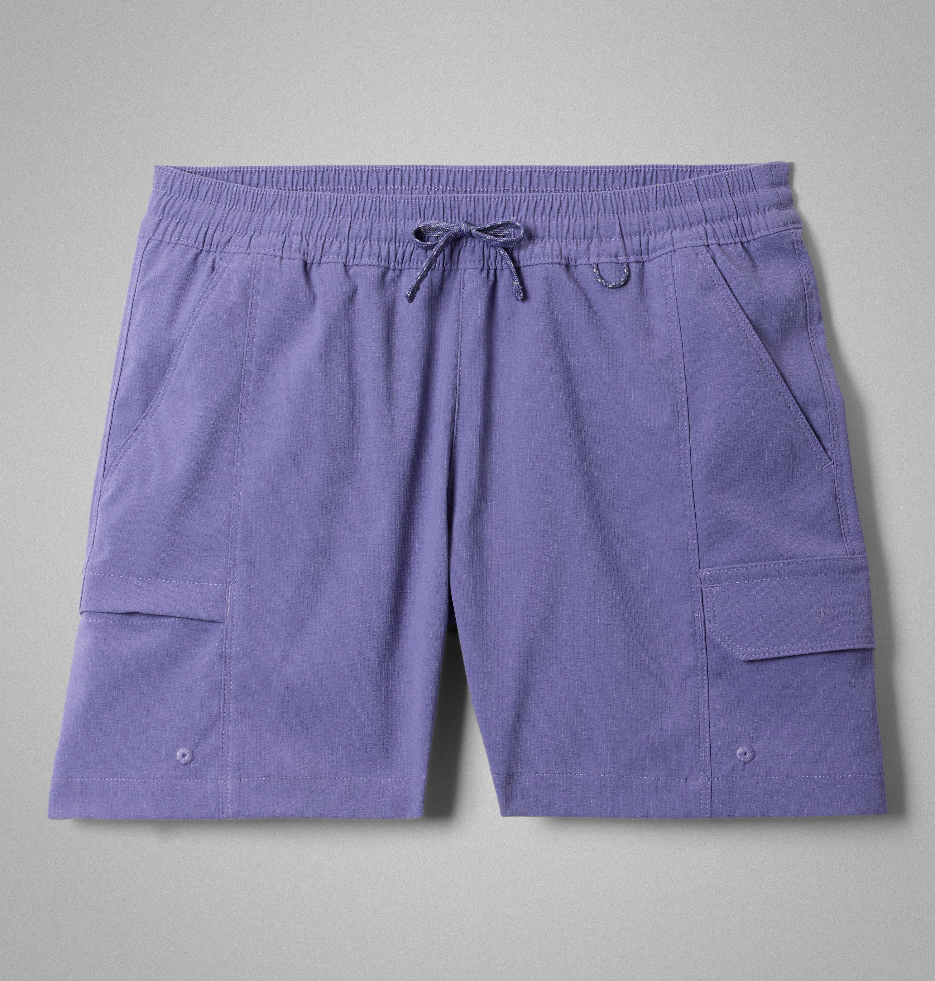 Columbia Sportswear Girls Purple Columbia - ' Tech Trail™ Utility Hiking Shorts - Stormwatch Xxs Size (4-5 Years) Kids