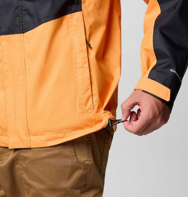Men's Pouring Adventure III Waterproof Hiking Jacket, Color: Black, Koi, image 6