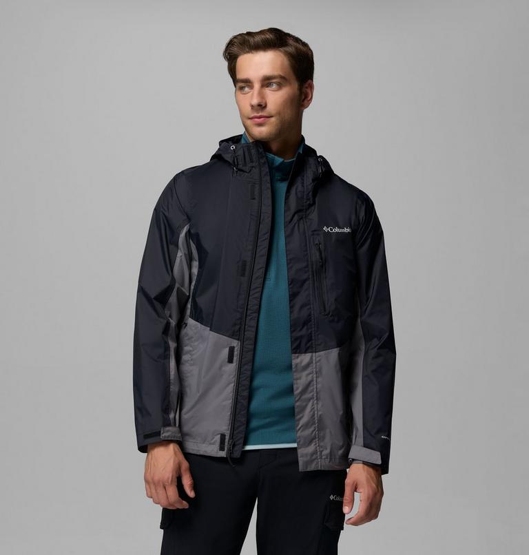 Chaqueta de senderismo impermeable Pouring Adventure III para hombre, Color: Black, City Grey, image 5